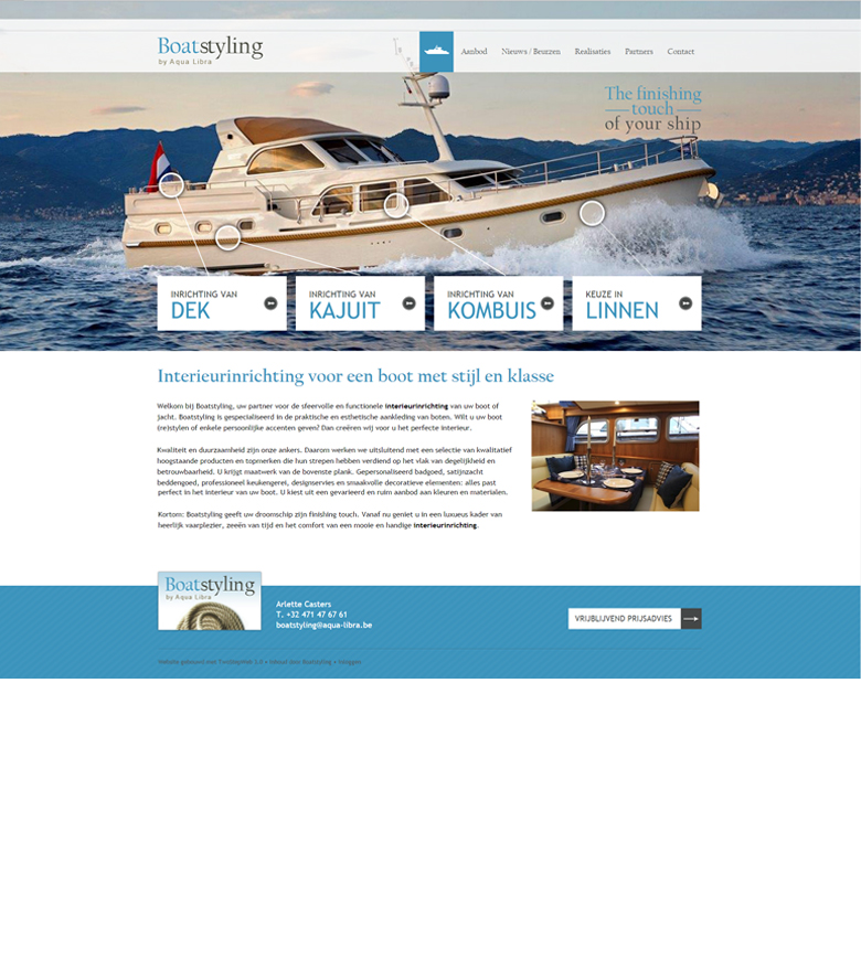 Professionele website Boatstyling