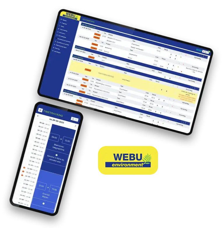ERP-applicatie op maat voor Webu
