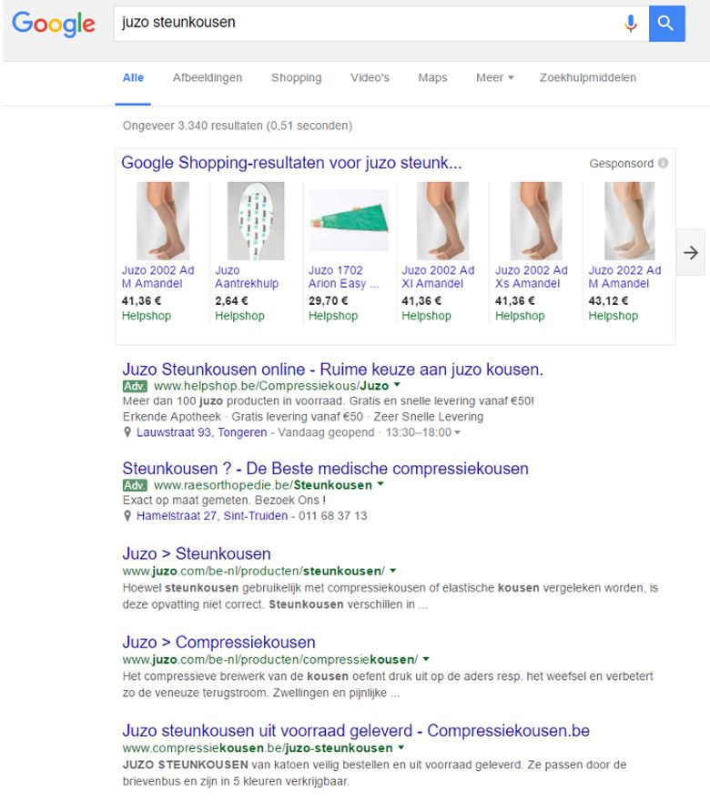 Google Shopping voor Helpshop