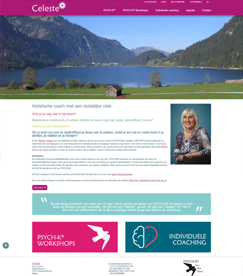 Website voor My Celeste