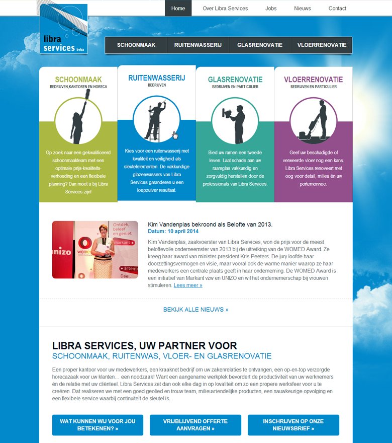 Professionele website Libra Services