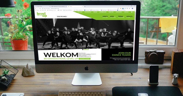 Professionele website voor Dance School Level Up