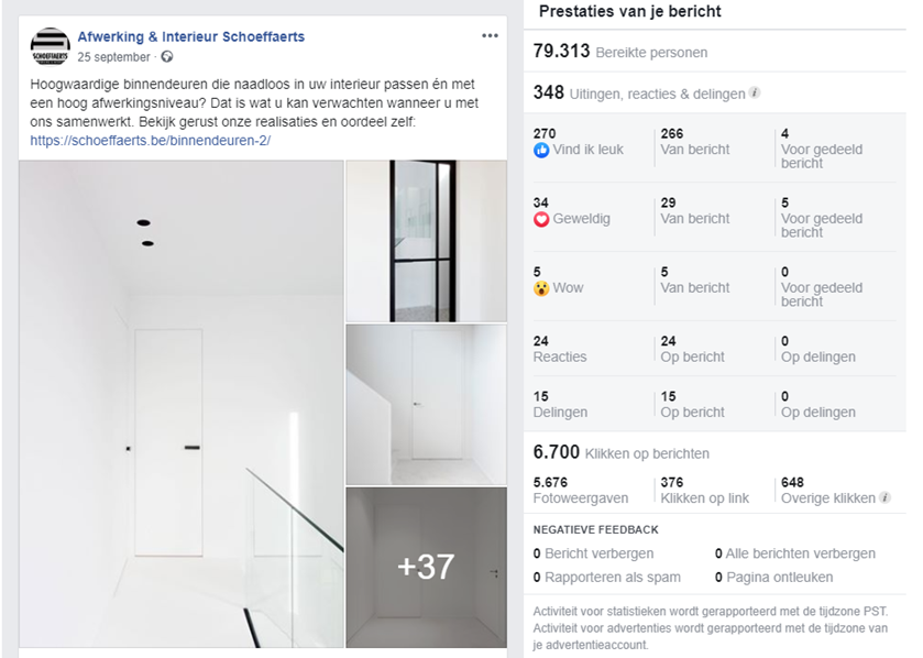 online marketing voor Schoeffaerts afwerking en interieur